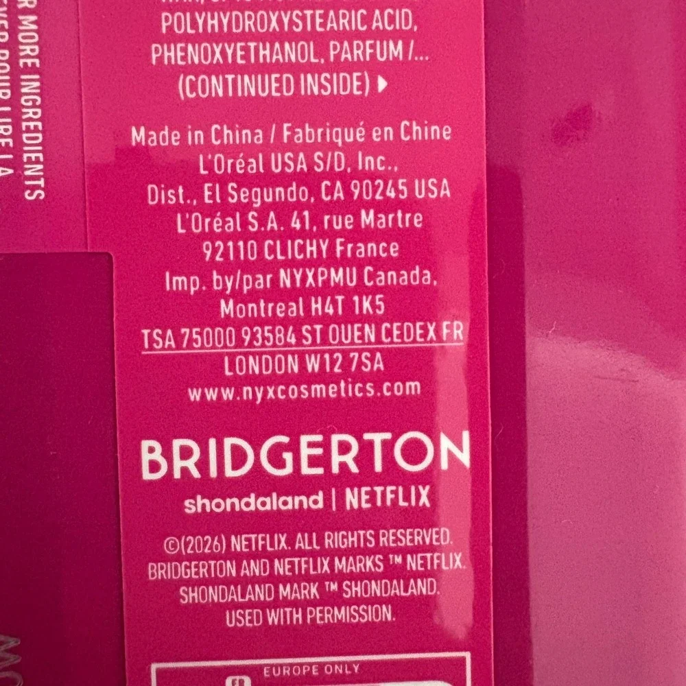 NEW NYX‎ Bridgerton Royal Treasures 2pc Lip Kit 03 Summer Fruit & Rumour Has It